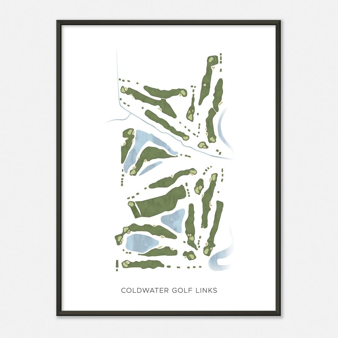 Print of Coldwater Golf Links Modern Map