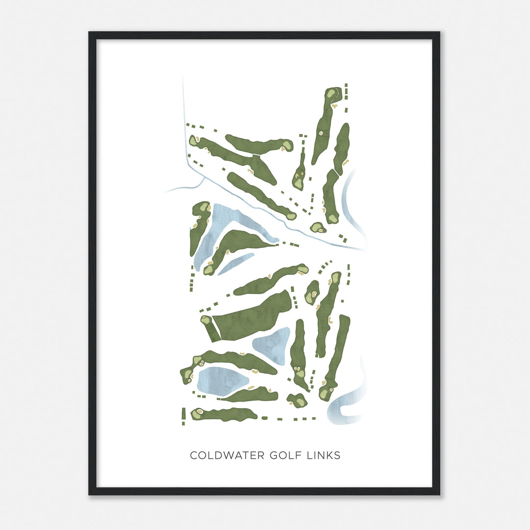 Print of Coldwater Golf Links Modern Map