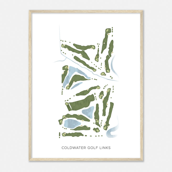 Print of Coldwater Golf Links Modern Map