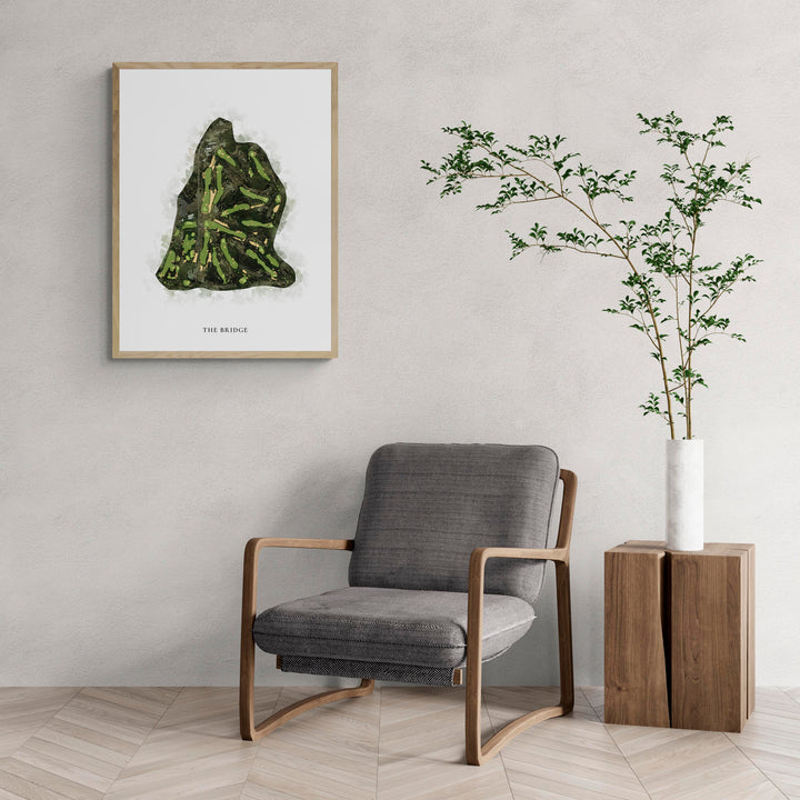 Classic Map of The Bridge with a comfy armchair and large plant