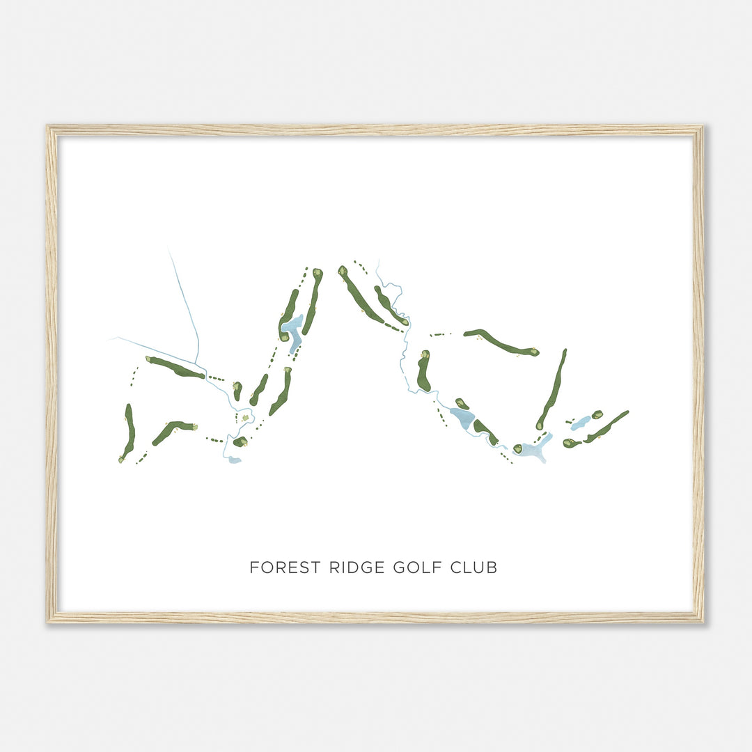 Print of Forest Ridge Golf Club Modern Map