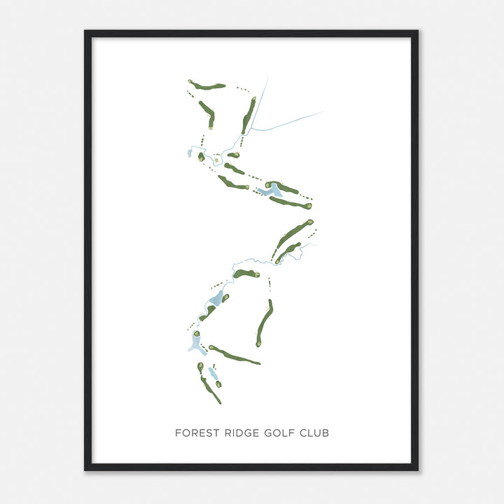 Print of Forest Ridge Golf Club Modern Map