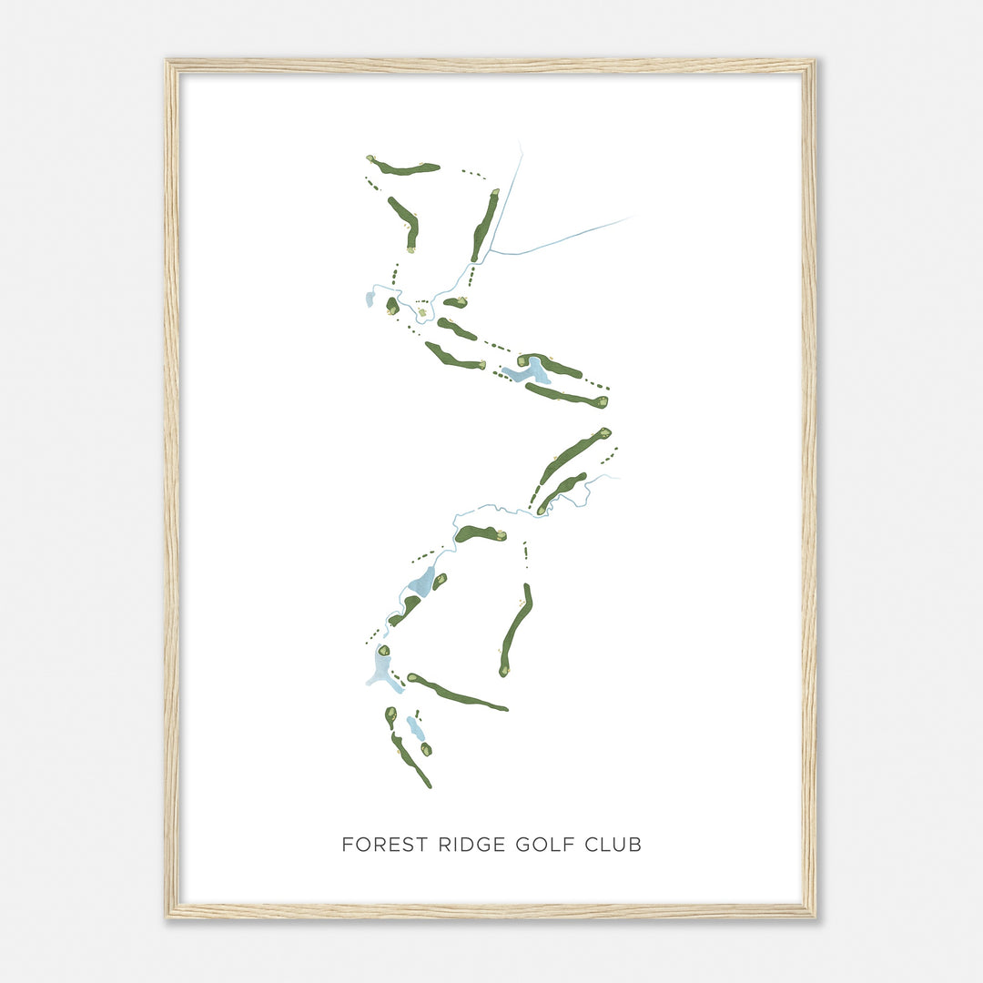 Print of Forest Ridge Golf Club Modern Map