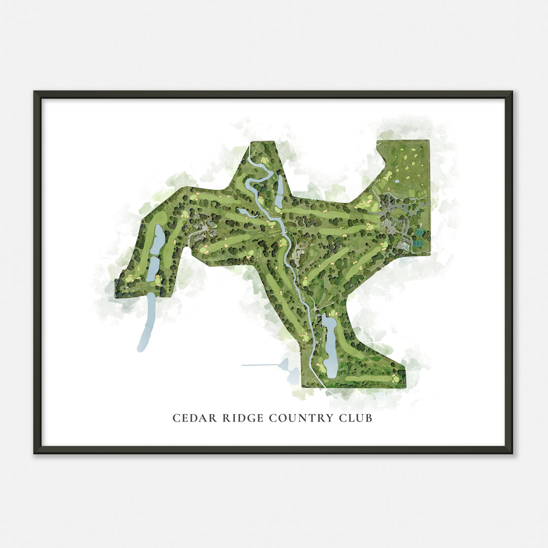 Print of Cedar Ridge Country Club Classic Map