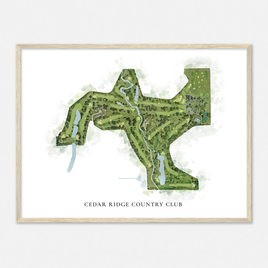 Print of Cedar Ridge Country Club Classic Map