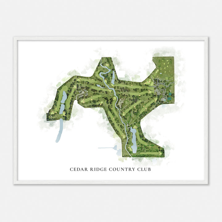 Print of Cedar Ridge Country Club Classic Map