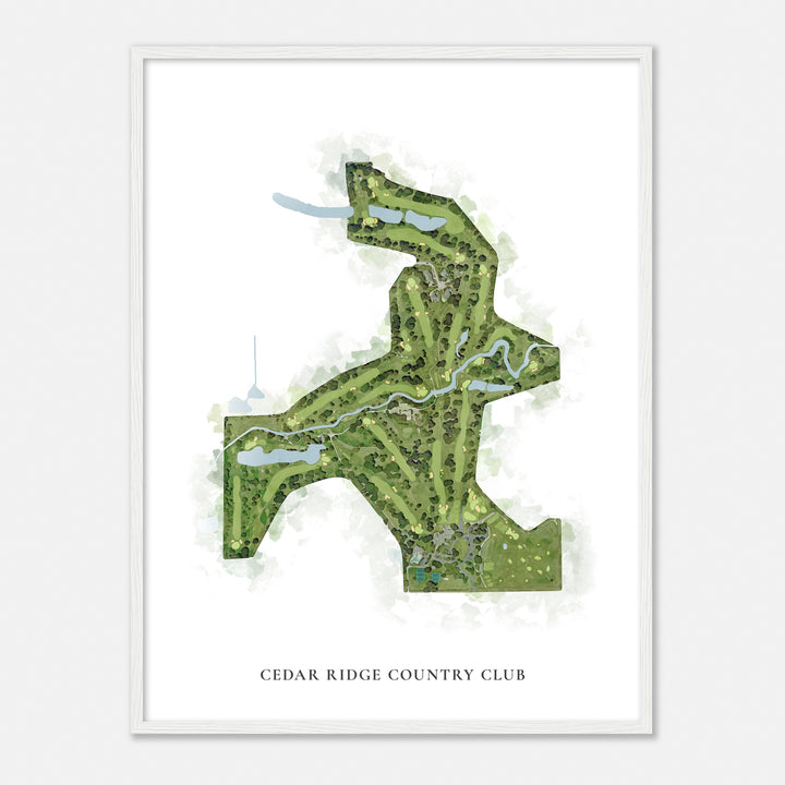 Print of Cedar Ridge Country Club Classic Map