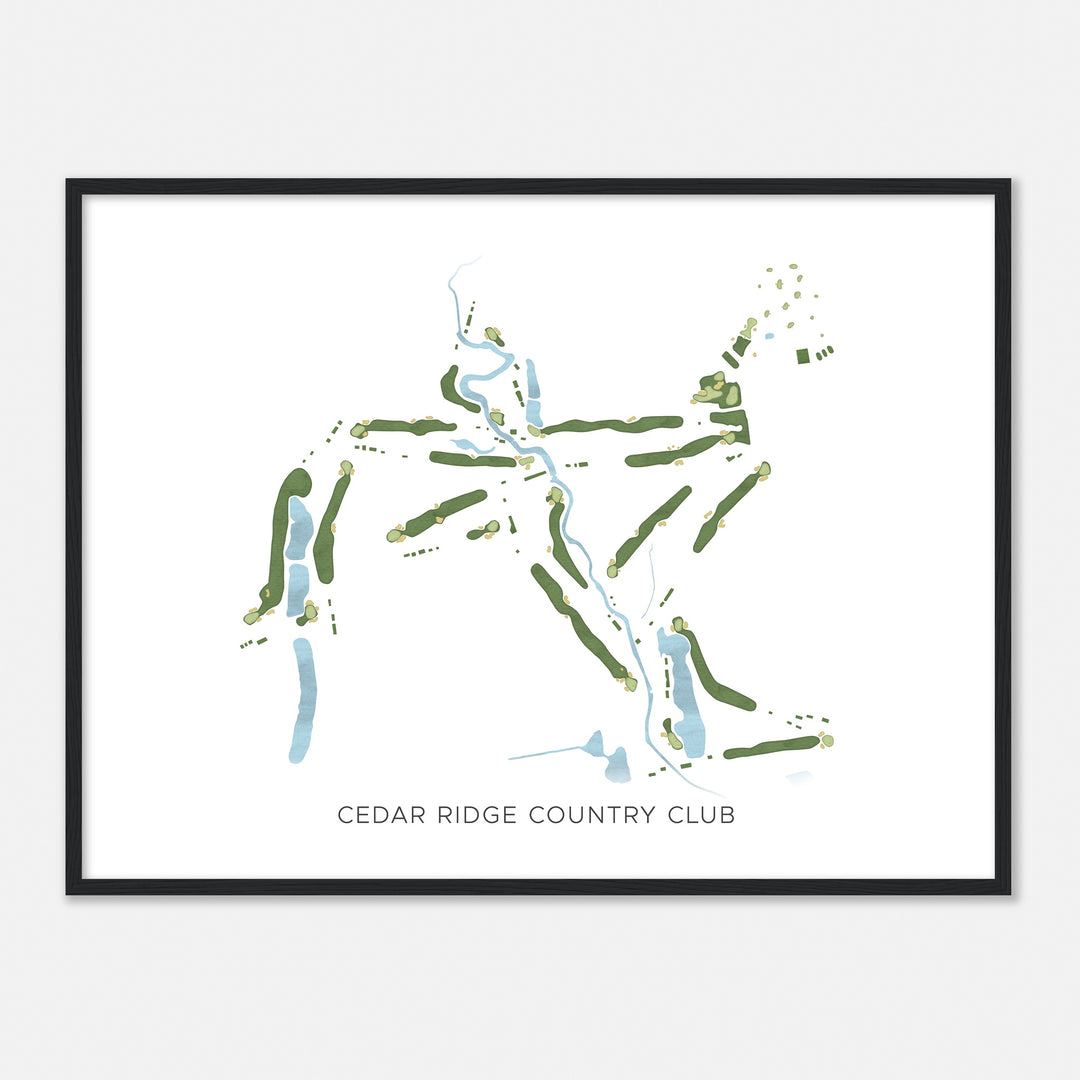 Print of Cedar Ridge Country Club Modern Map