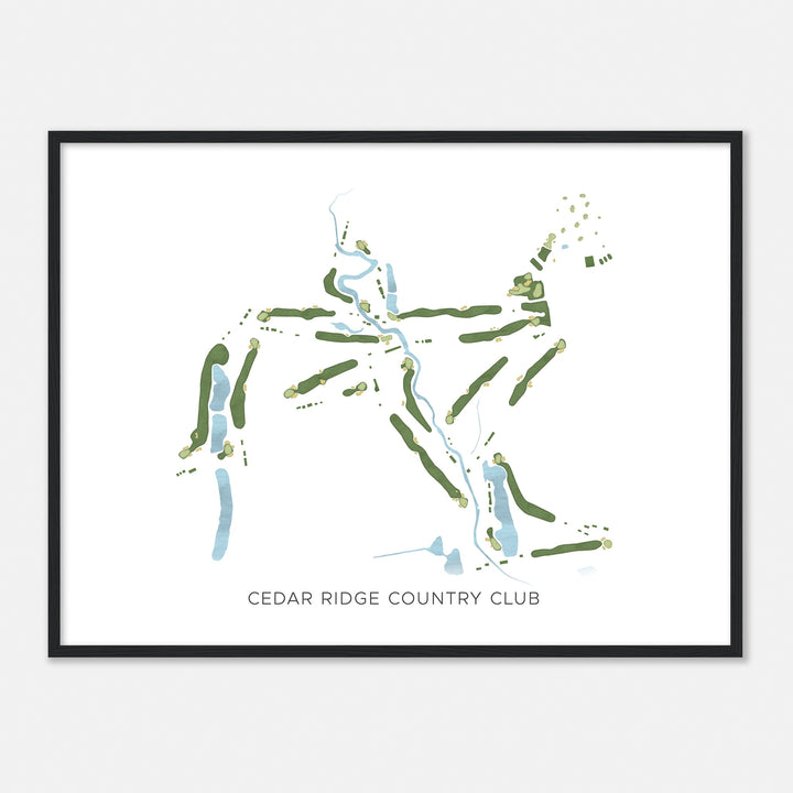 Print of Cedar Ridge Country Club Modern Map