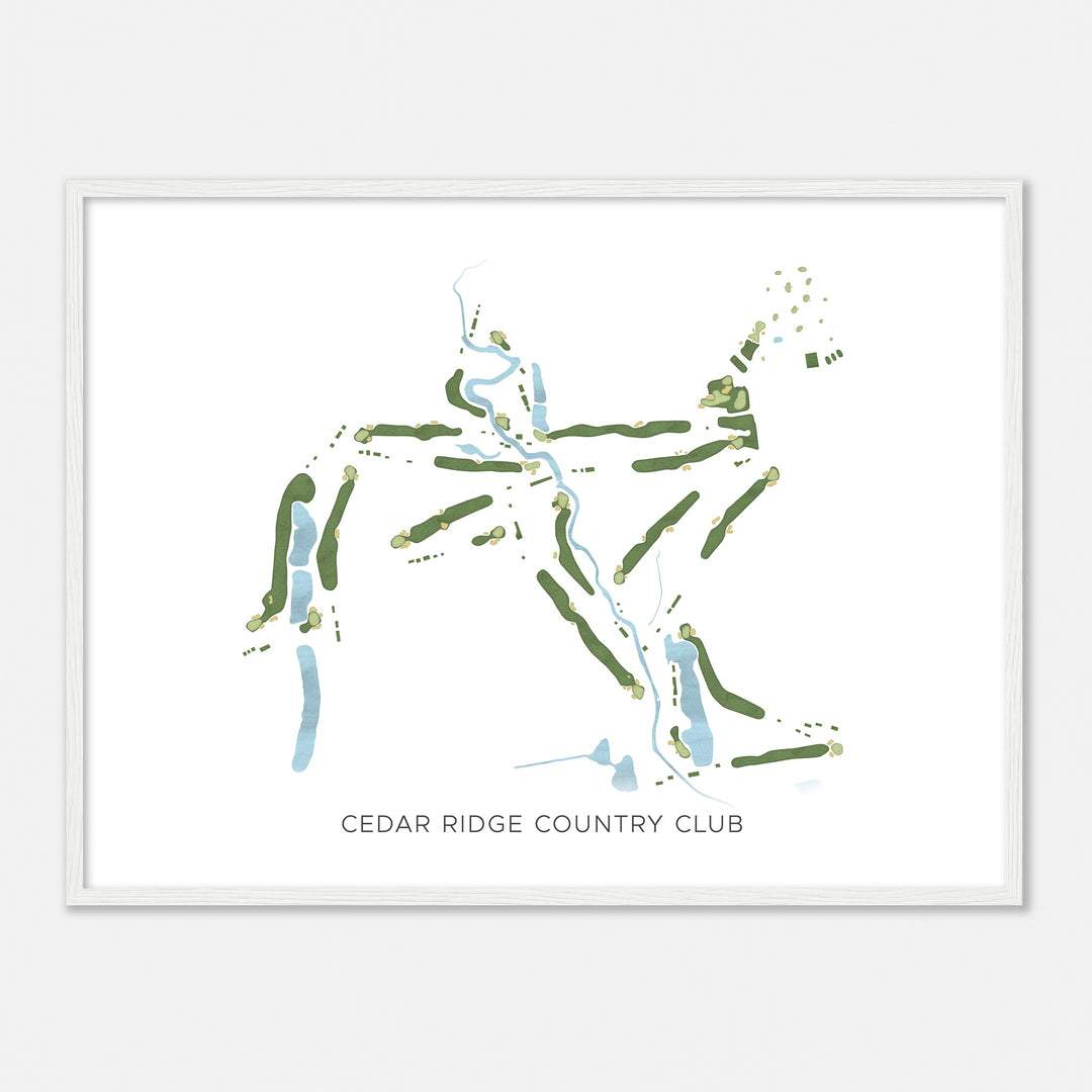 Print of Cedar Ridge Country Club Modern Map