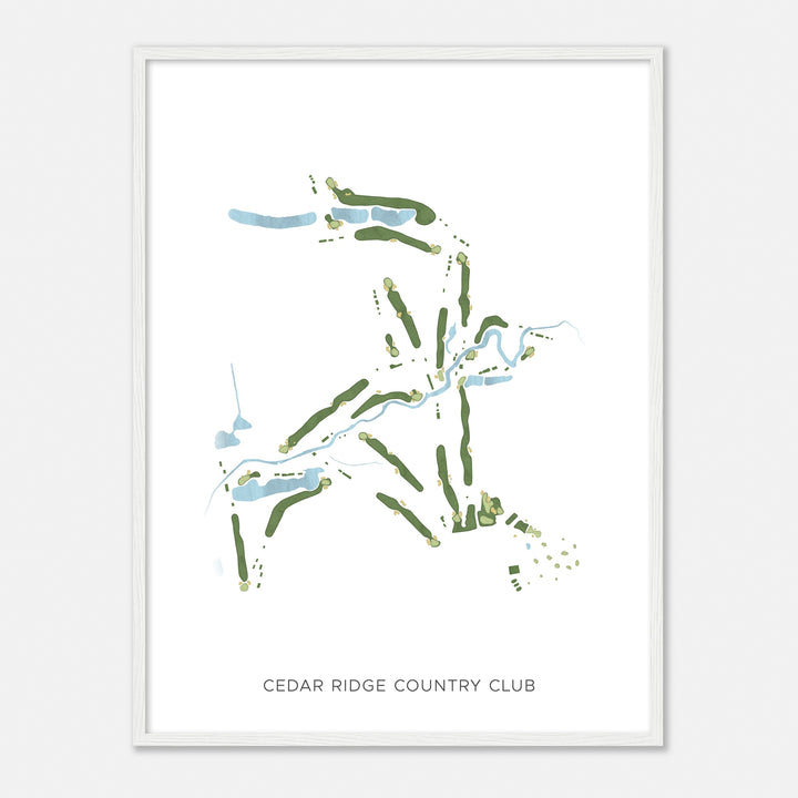 Print of Cedar Ridge Country Club Modern Map