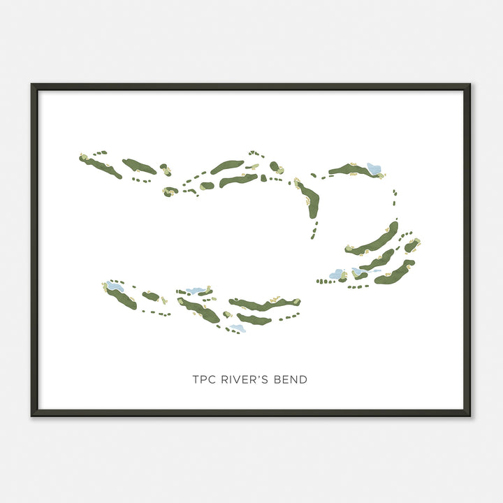 Print of Tpc River'S Bend Modern Map