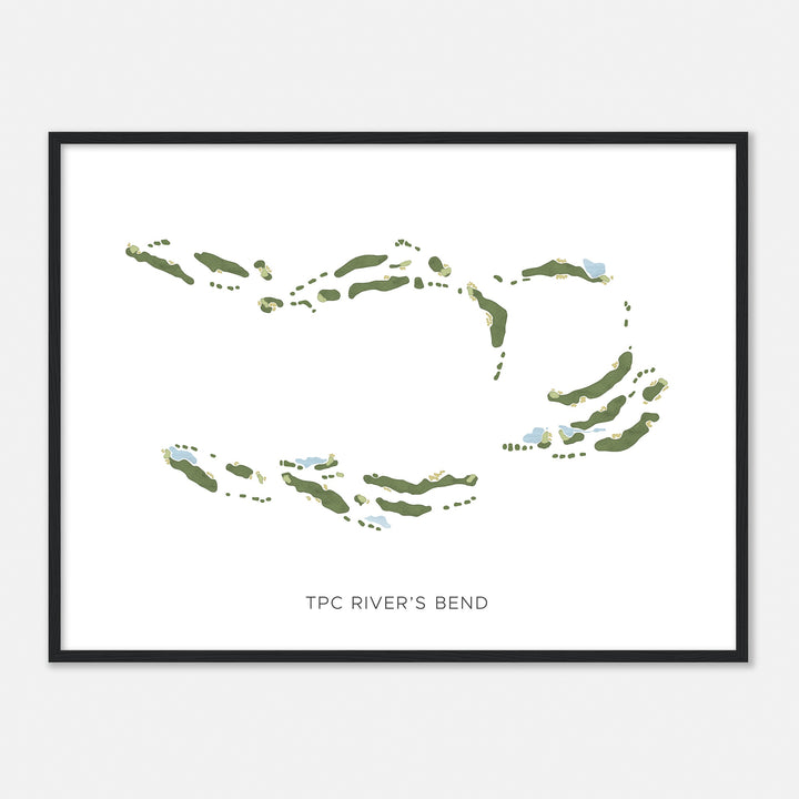Print of Tpc River'S Bend Modern Map