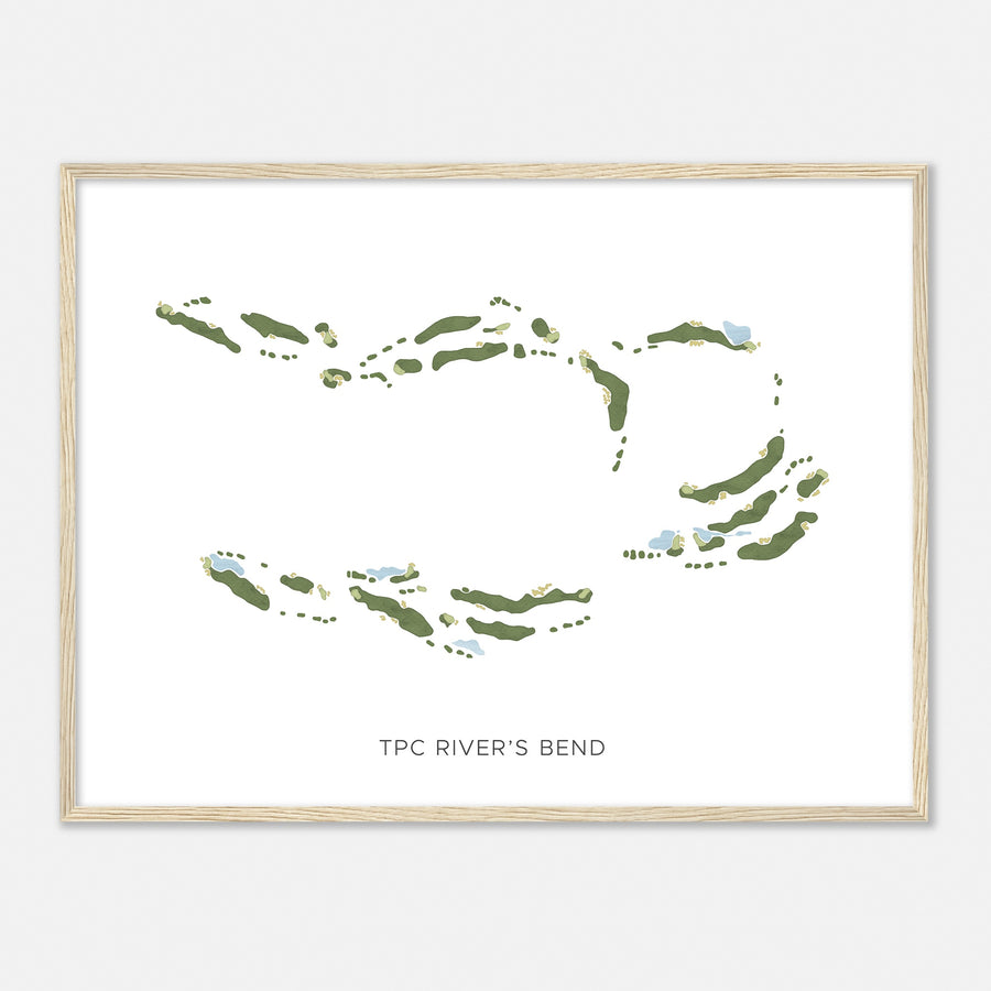 Print of Tpc River'S Bend Modern Map