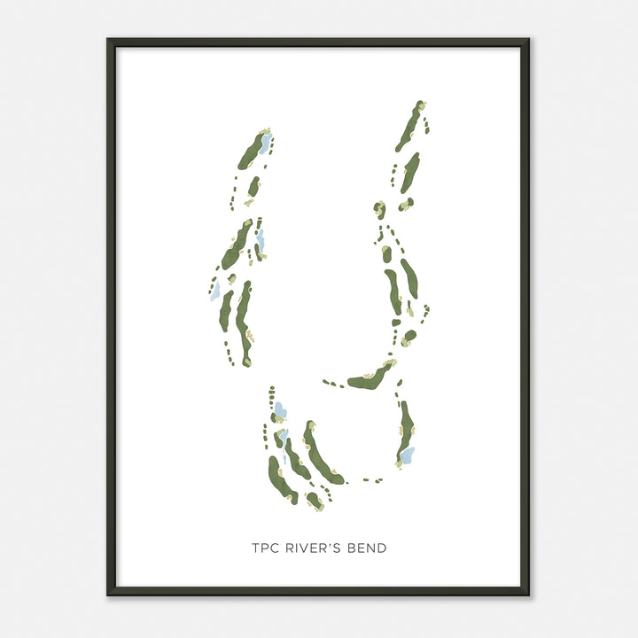 Print of Tpc River'S Bend Modern Map