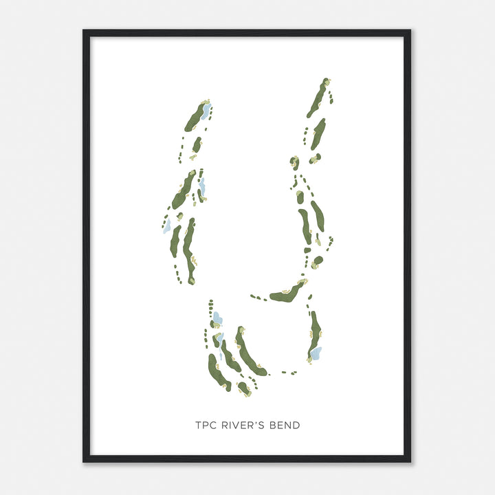 Print of Tpc River'S Bend Modern Map