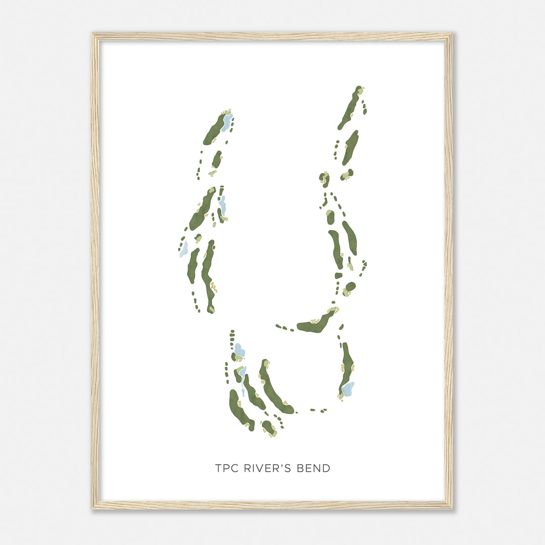Print of Tpc River'S Bend Modern Map