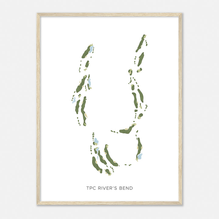 Print of Tpc River'S Bend Modern Map