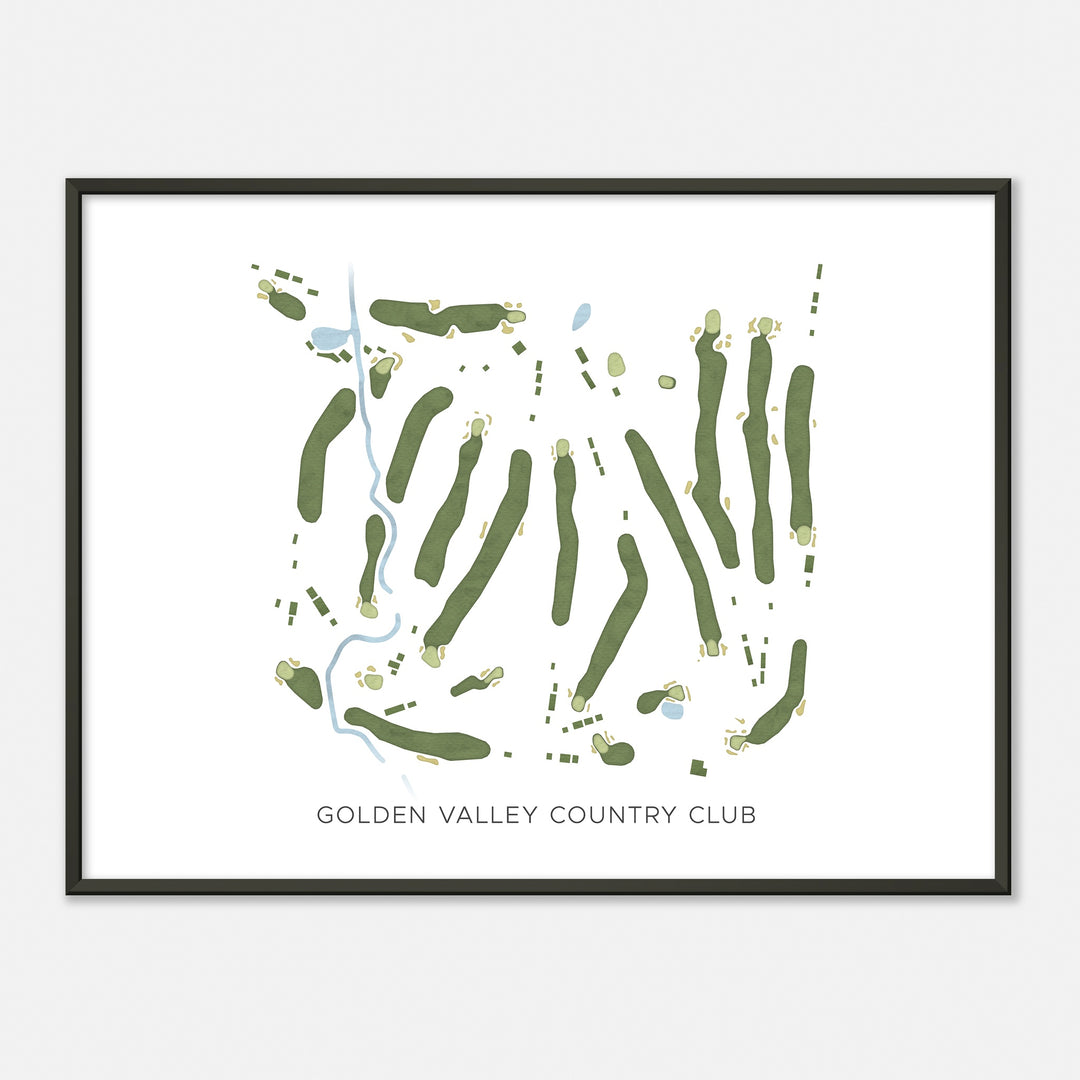 Print of Golden Valley Country Club Modern Map
