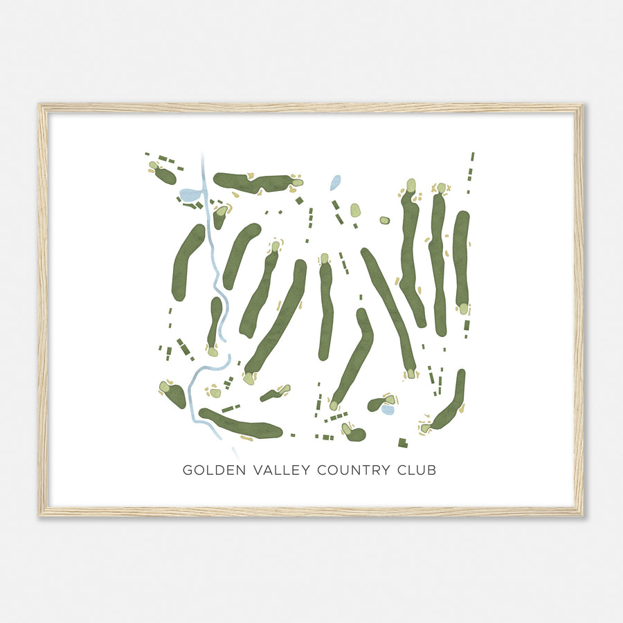 Print of Golden Valley Country Club Modern Map