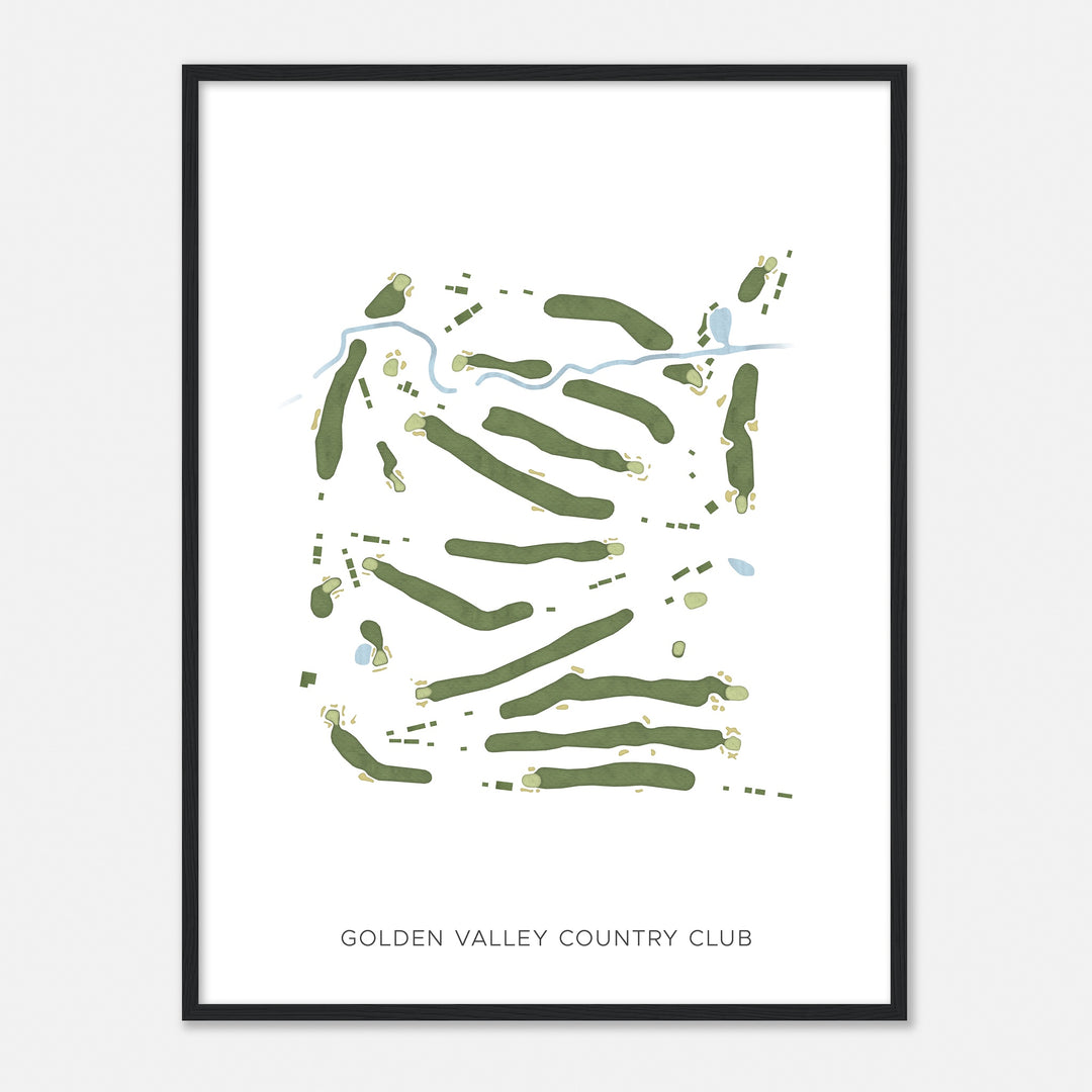 Print of Golden Valley Country Club Modern Map