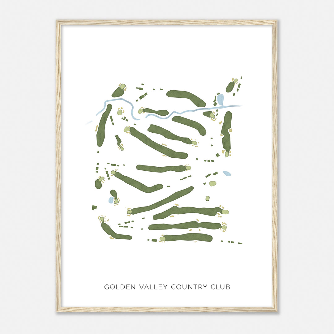 Print of Golden Valley Country Club Modern Map