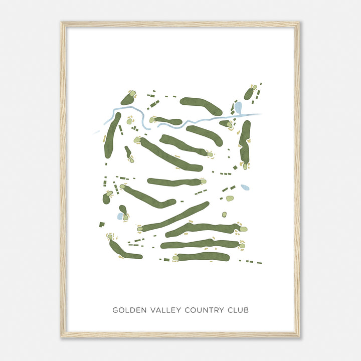 Print of Golden Valley Country Club Modern Map