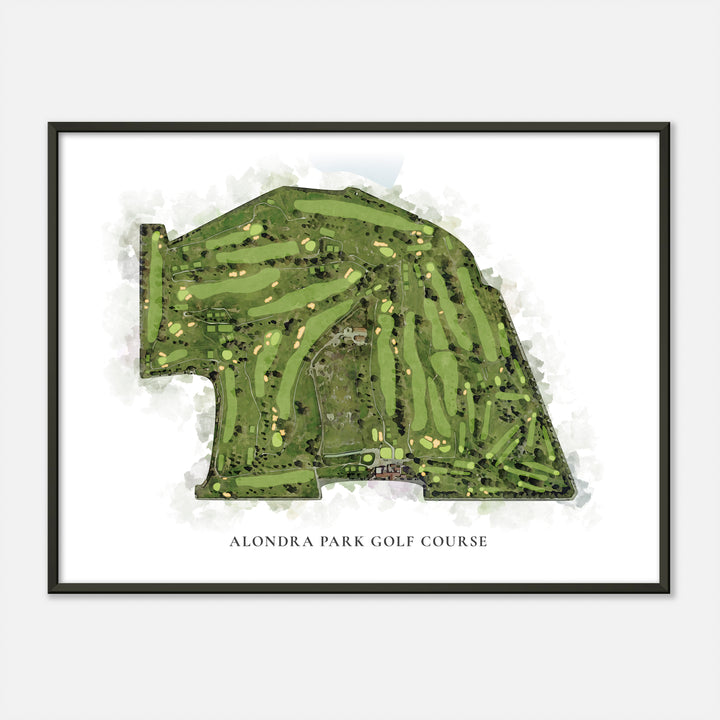 Print of Alondra Park Golf Course Classic Map