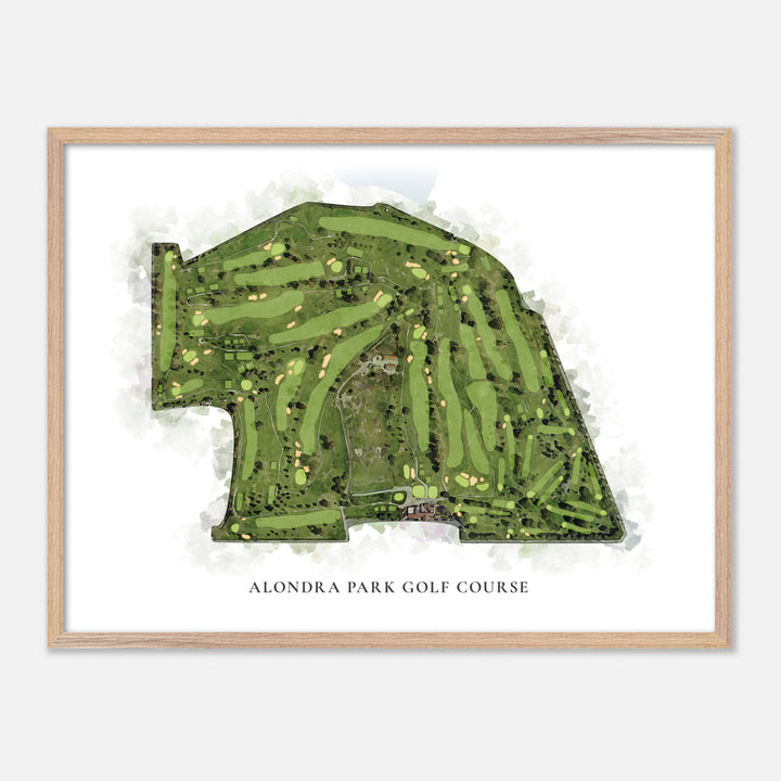 Print of Alondra Park Golf Course Classic Map