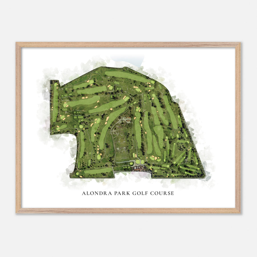 Print of Alondra Park Golf Course Classic Map