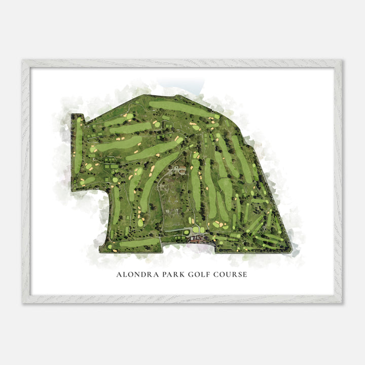 Print of Alondra Park Golf Course Classic Map