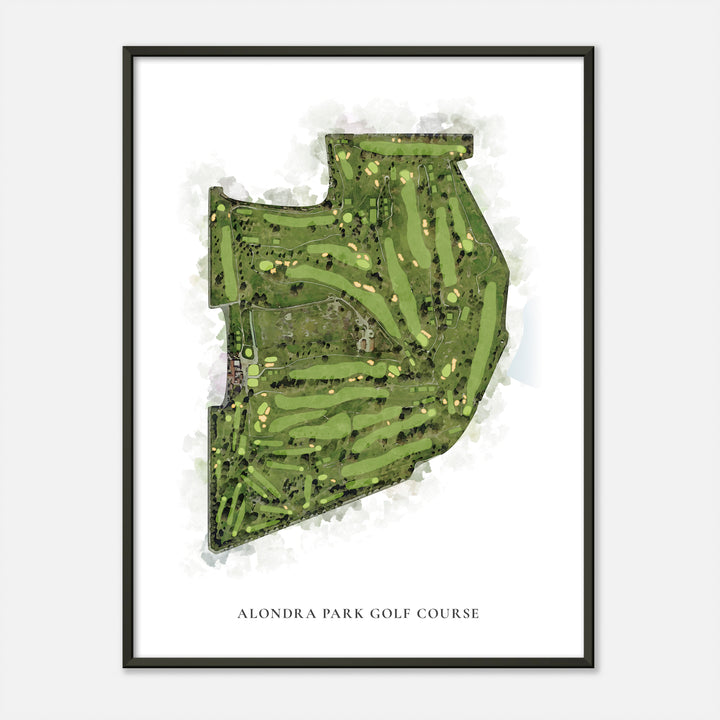 Print of Alondra Park Golf Course Classic Map