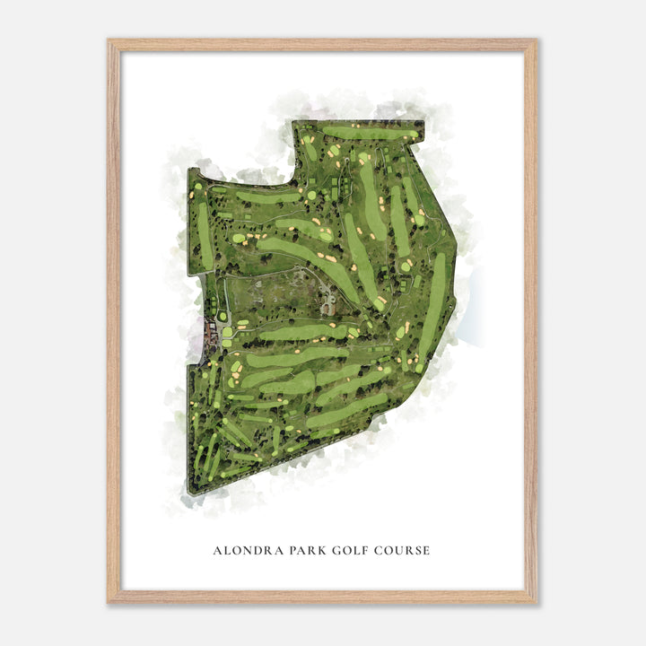 Print of Alondra Park Golf Course Classic Map