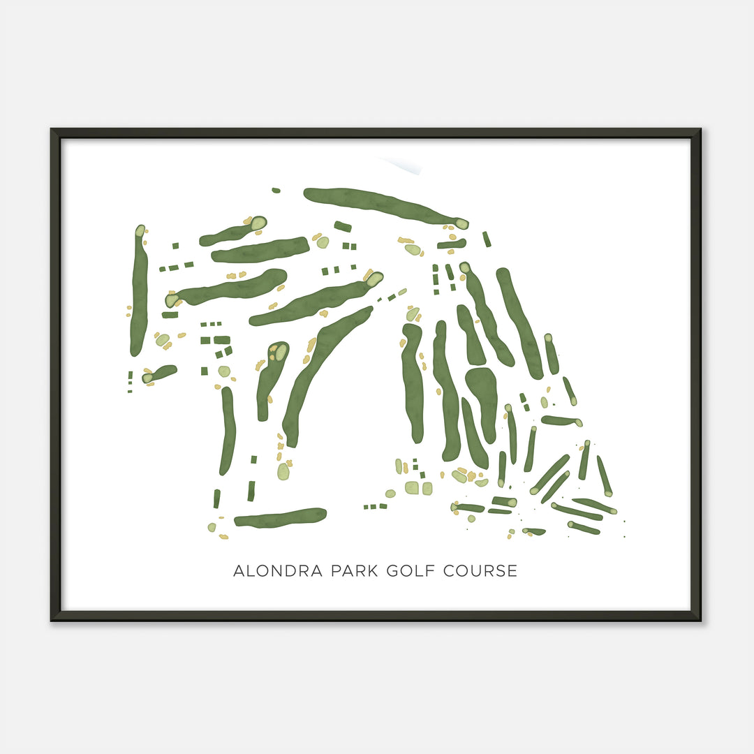 Print of Alondra Park Golf Course Modern Map