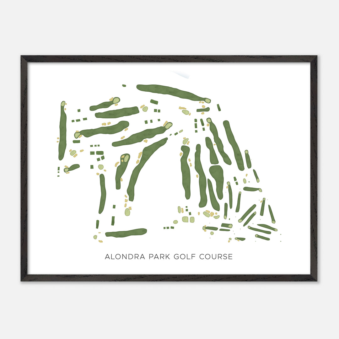 Print of Alondra Park Golf Course Modern Map