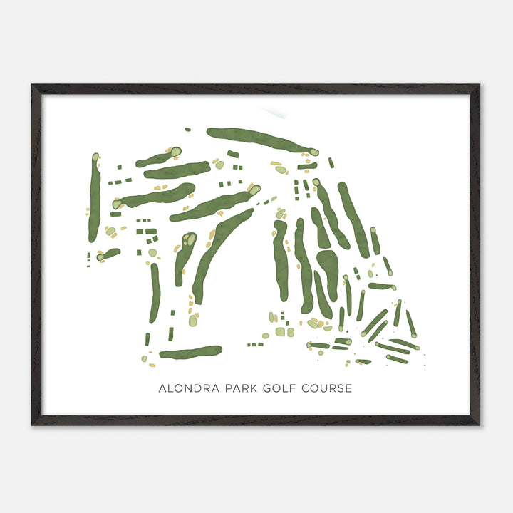 Print of Alondra Park Golf Course Modern Map