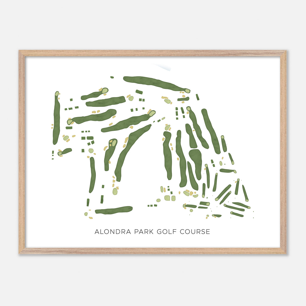 Print of Alondra Park Golf Course Modern Map