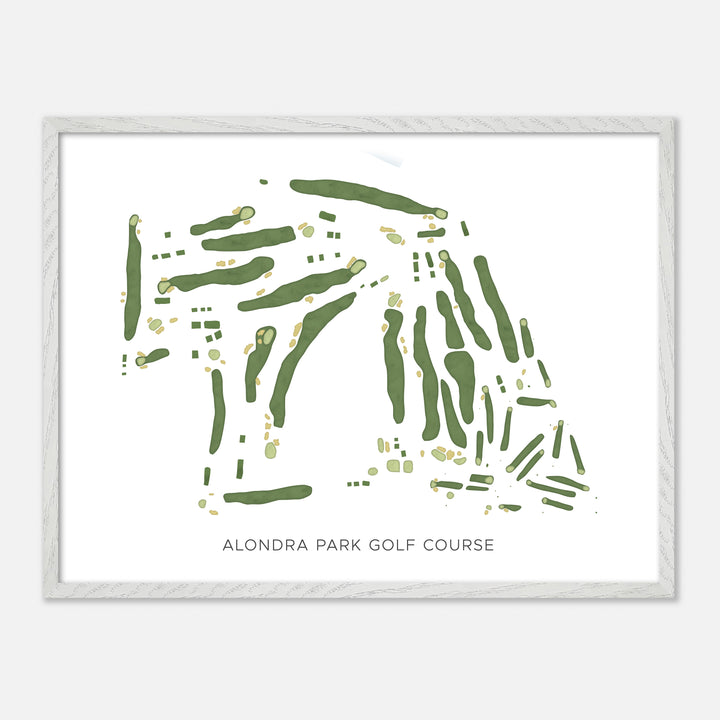 Print of Alondra Park Golf Course Modern Map