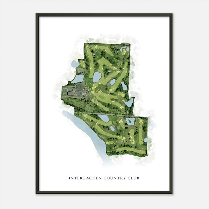 Print of Interlachen Country Club Classic Map
