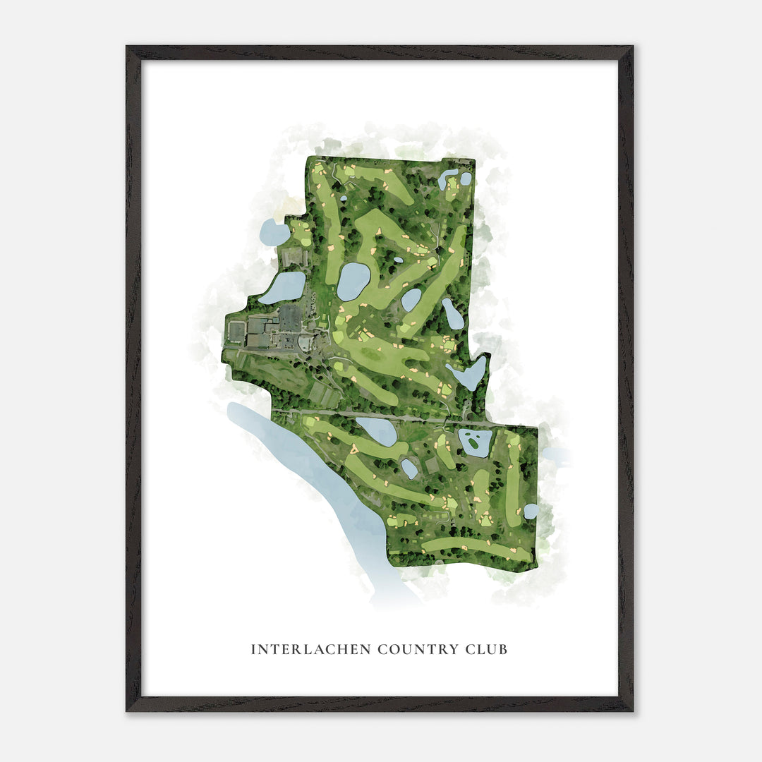 Print of Interlachen Country Club Classic Map