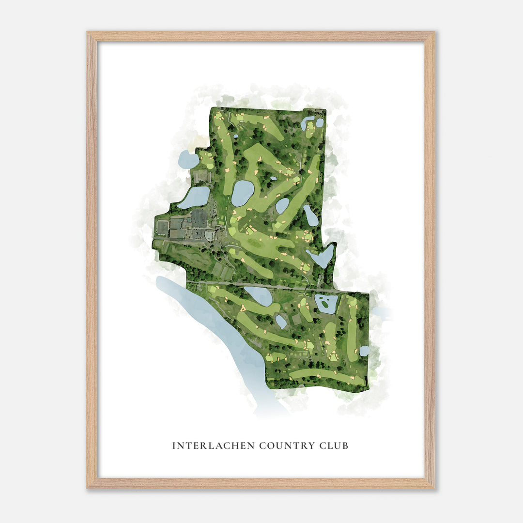 Print of Interlachen Country Club Classic Map