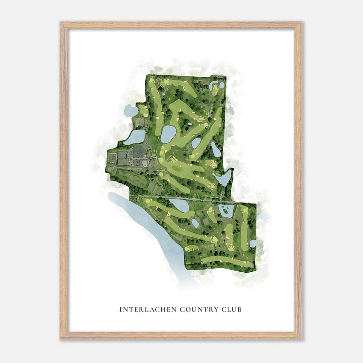 Print of Interlachen Country Club Classic Map