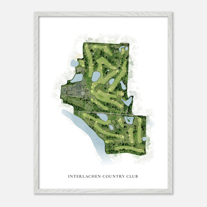 Print of Interlachen Country Club Classic Map
