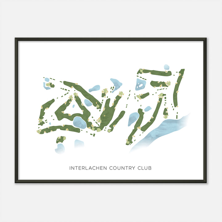 Print of Interlachen Country Club Modern Map