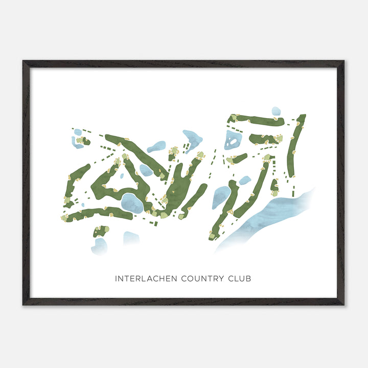 Print of Interlachen Country Club Modern Map