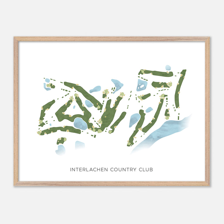 Print of Interlachen Country Club Modern Map