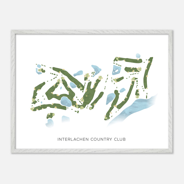 Print of Interlachen Country Club Modern Map