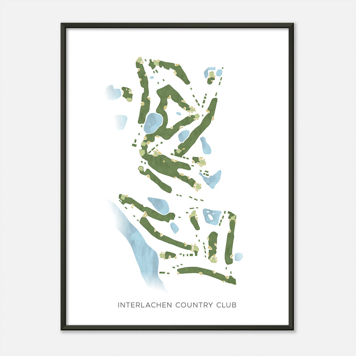 Print of Interlachen Country Club Modern Map