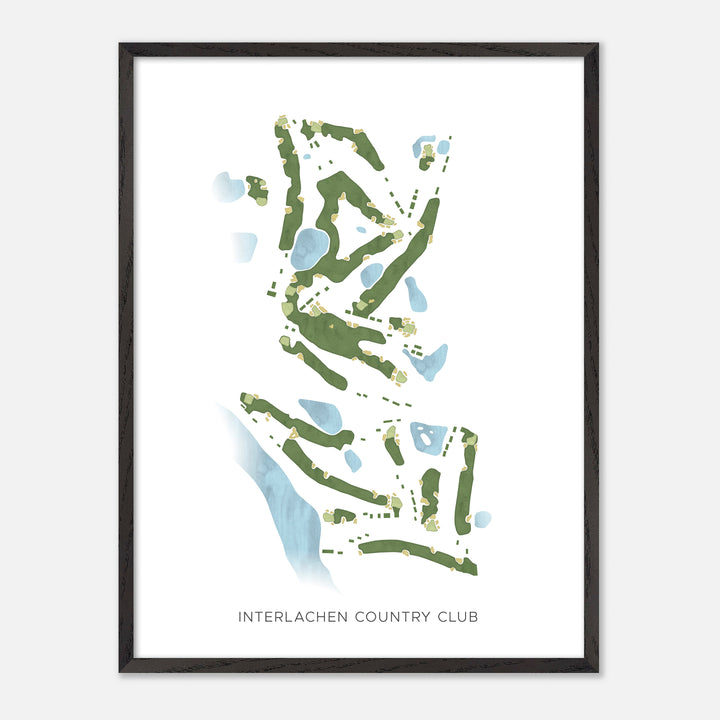 Print of Interlachen Country Club Modern Map