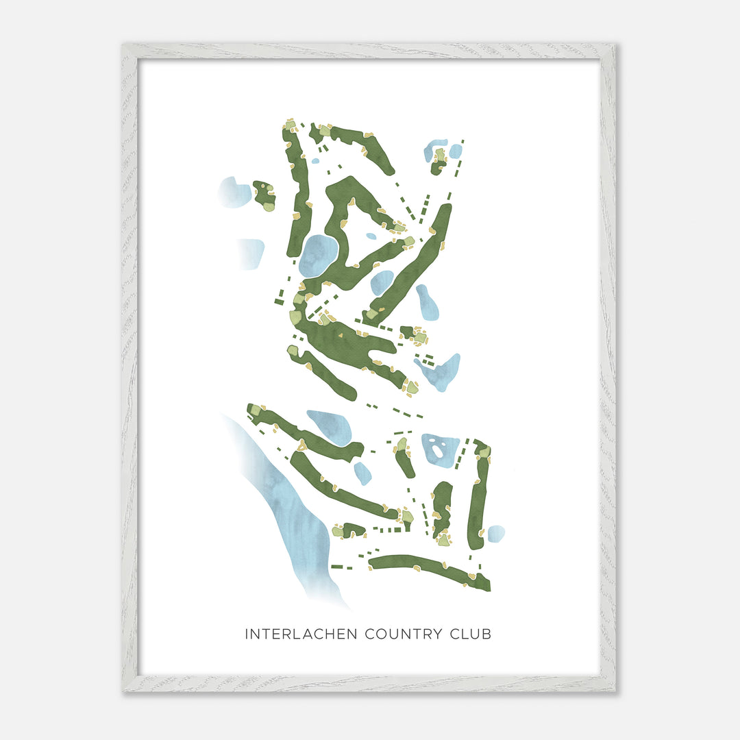 Print of Interlachen Country Club Modern Map